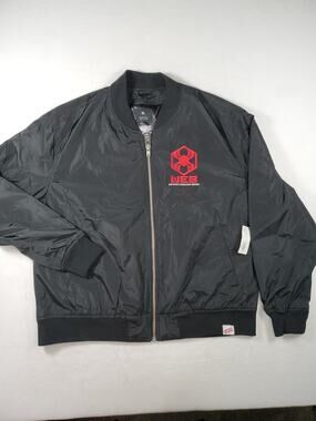 Disney Marvel WEB Suppliers Spider-Man Black Bomber Jacket Size XL